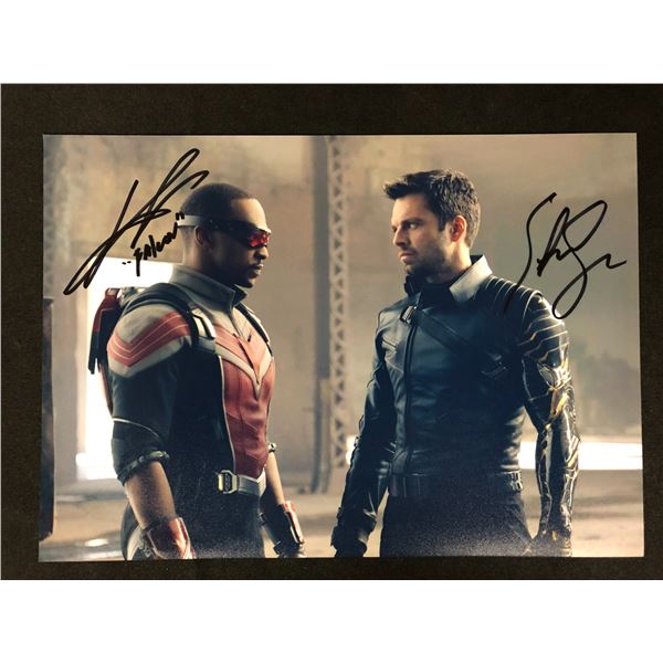 ANTHONY MACKIE AND SEBASTIAN STAN SIGNED WINTER SOLDIER 8 X 10 ( RA COA)