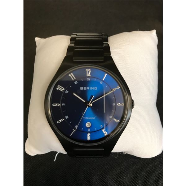 BRAND NEW MADE IN DEMARK  BERING TITANIUM MENS WRIST WATCH WITH BOX AND PAPERS