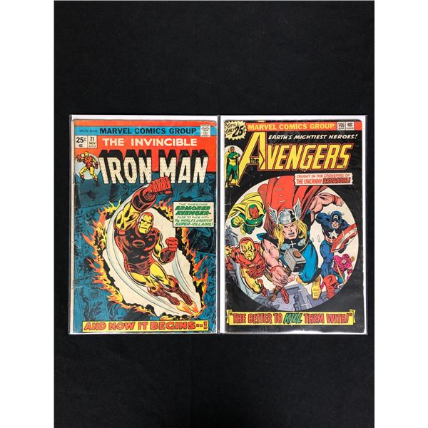 MARVEL COMICS AVENGERS AND IRON MAN COMIC BOOK LOT