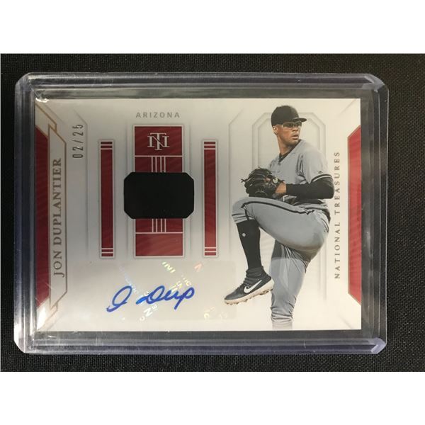 2019 PANINI NATIONAL TREASURES JON DUPLANTIER RPA 2/25