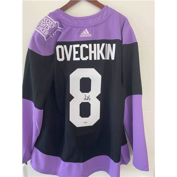 ALEXANDER OVECHKIN SIGNED ADIDAS PRO HOCKEY FIGHTS CANCER CAPITALS JERSEY ( FANATICS COA)