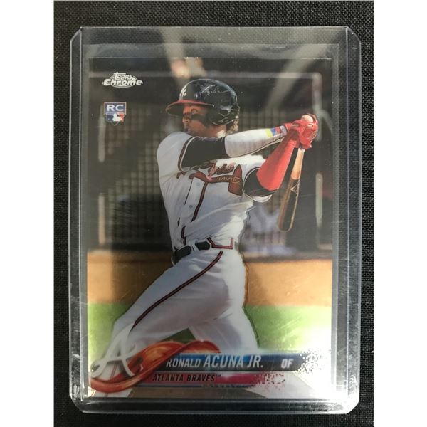 2018 TOPPS CHROME RONALD ACUNA JR. ROOKIE CARD