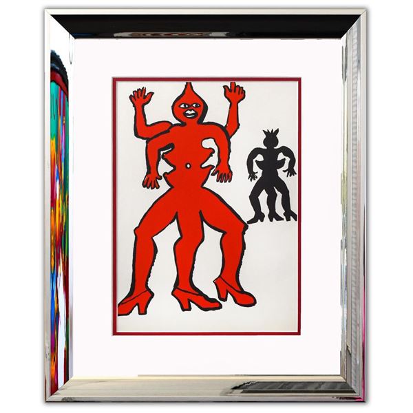Alexander Calder- Lithograph "DLM212 - Une famille de la-bas II"