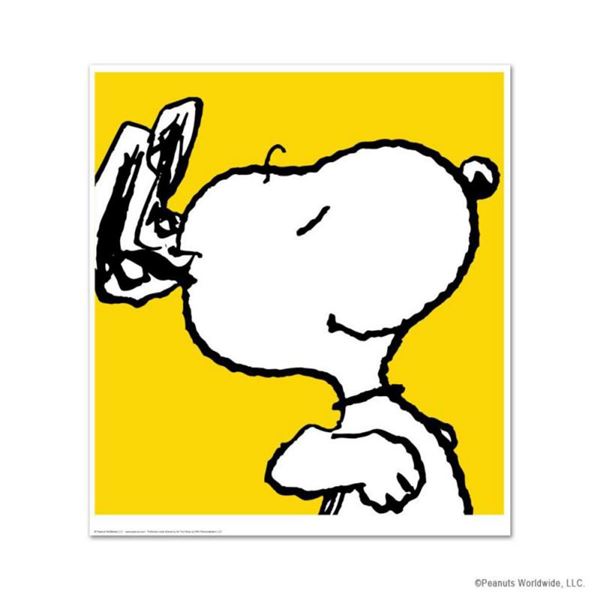 Peanuts, "Snoopy: Yellow" Hand Numbered Limited Edition Fine Art Print with Certificate of Authentic