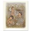Image 1 : "Morning at Brook Side" Limited Edition Lithograph by Edna Hibel (1917-2014), Numbered and Hand Sign