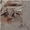 Image 2 : Marta Wiley, Framed Original Mixed Media Painting, Hand Signed and Thumb Printed with Letter of Auth