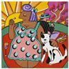 Image 1 : Rina Maimon, "Real Love " Hand Signed Original Acrylic Painting on Canvas with Certificate of Authen