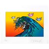 Image 2 : Peter Max- Original Lithograph "THE GREAT WAVE with Doves (Mini)"