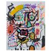 Image 1 : Paul Kostabi, "Conflict With No Tension" Hand Signed Original Painting with Letter of Authenticity.