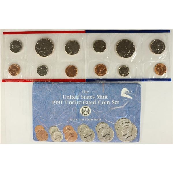 1991 US MINT SET (UNC) P/D (WITH ENVELOPE)