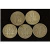 Image 2 : 5 ASSORTED SILVER ROOSEVELT DIMES