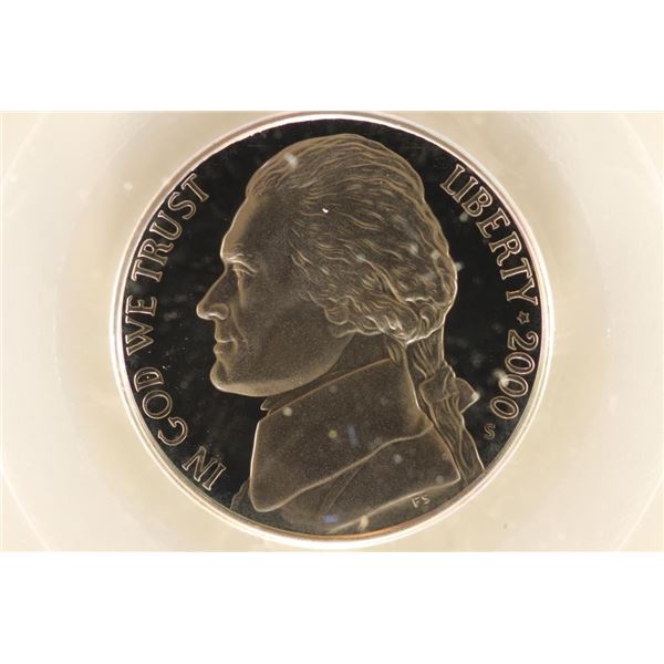 2000-S JEFFERSON NICKEL PCGS PR69 DCAM