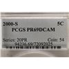 Image 3 : 2000-S JEFFERSON NICKEL PCGS PR69 DCAM