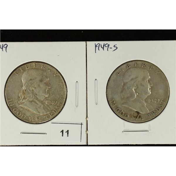 1949 & 1949-S SILVER FRANKLIN HALF DOLLARS