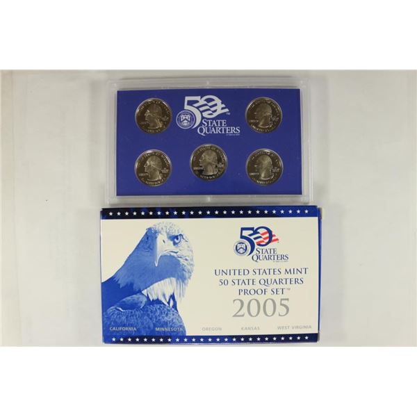 2005 US US 50 STATE QUARTERS PROOF SETS WITH BOX