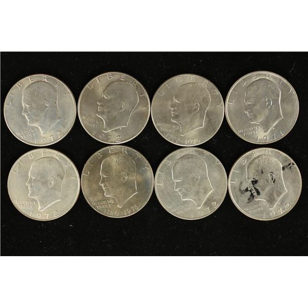 8 ASSORTED IKE DOLLARS