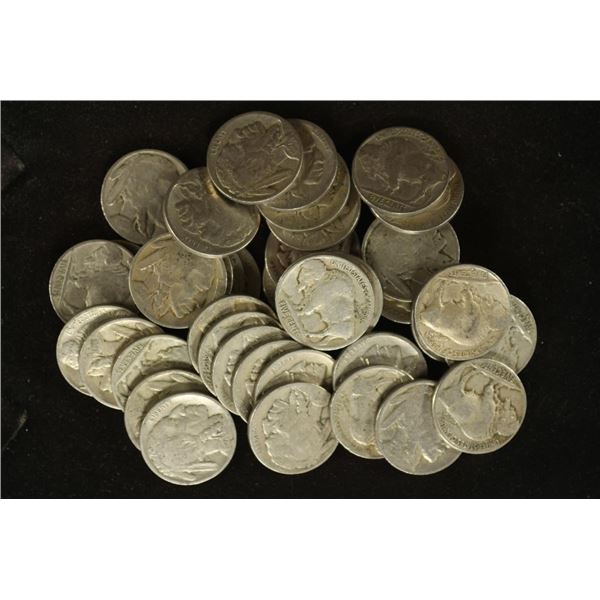 ROLL OF 40-ASSORTED 1920'S BUFFALO NICKELS