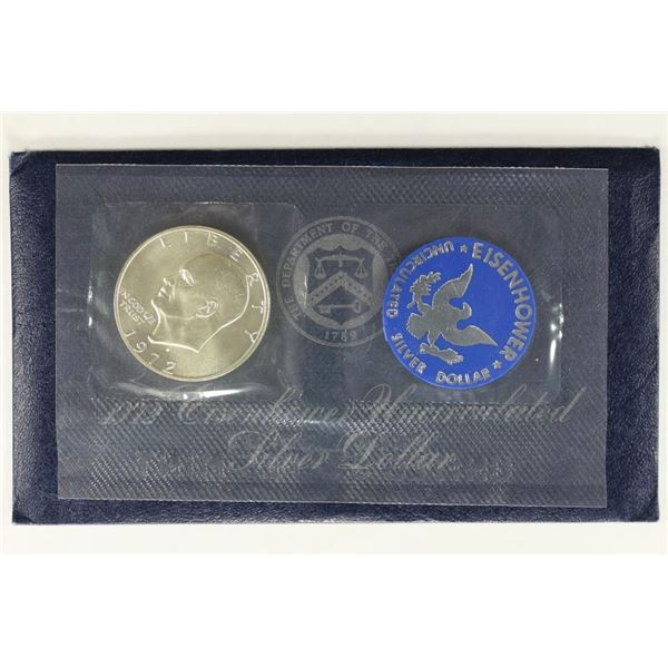 1972-S IKE SILVER DOLLAR (BLUE PACK)