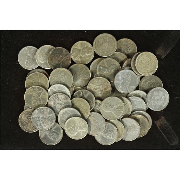 ROLL OF 50-1943 STEEL LINCOLN CENTS