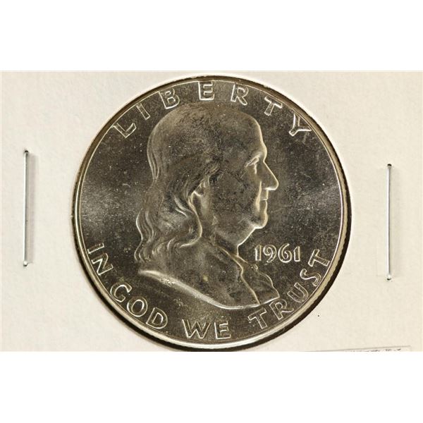 1961 SILVER FRANKLIN HALF DOLLAR BRILLIANT UNC