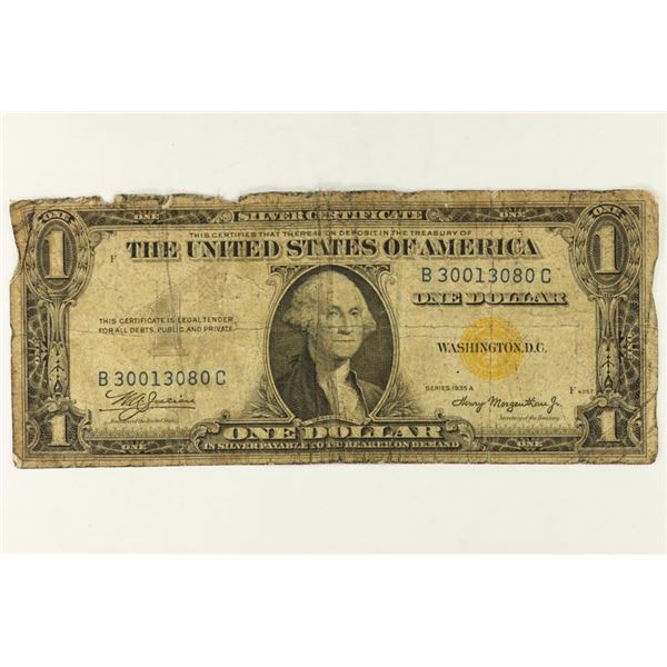 1935-A NORTH AFRICA $1 US SILVER CERTIFICATE