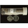 Image 1 : ROLL OF 40-CANADA 1963 FIVE CENTS ALL AU / BU'S