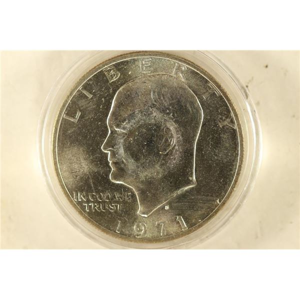 1971-S IKE SILVER DOLLAR BRILLIANT UNC
