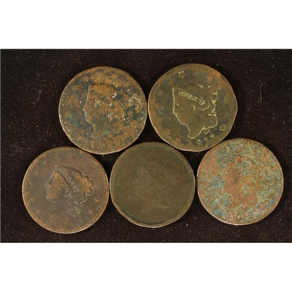 5 EARLY DATE US LARGE CENTS WITH PROBLEMS
