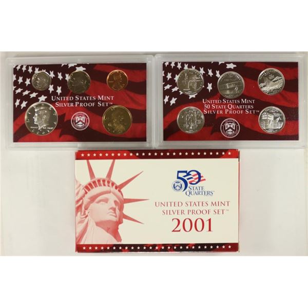 2001 US SILVER PROOF SET (WITH BOX)