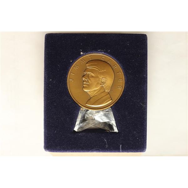 2 3/4'' JIMMY CARTER SOLID BRONZE MEDAL 1977
