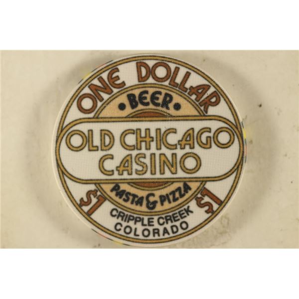 OLD CHICAGO CASINO $1 CASINO CHIP IN CRIPPLE CREEK