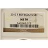 Image 3 : 2010-P BOY SCOUTS SILVER DOLLAR NGC MS70