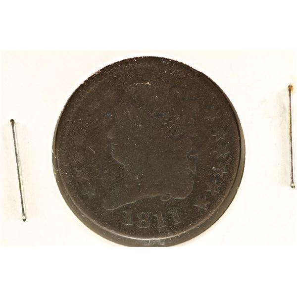 1811 CLOSE DATE US HALF CENT (GOOD)