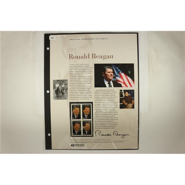 2 USPS AMERICAN COMMEMORATIVE PANELS RONALD