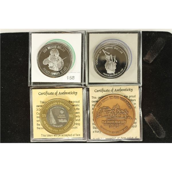 4 BRILLIANT UNC CANADA TRADE DOLLARS: 1999