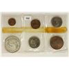 Image 1 : 1964 MEXICO 6 COIN MINT SET WITH .100 SILVER PESO