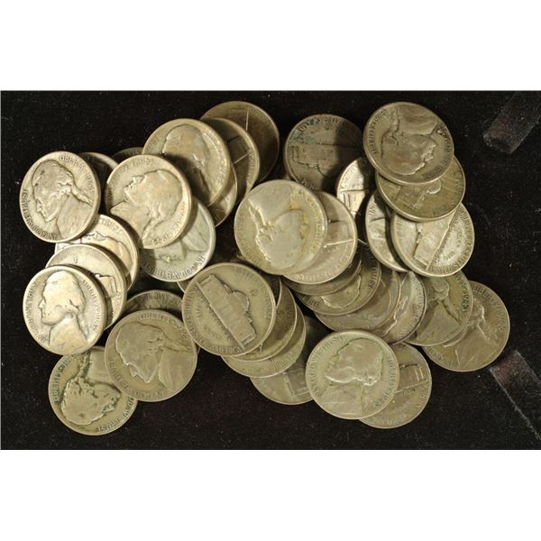 ROLL OF 40 ASSORTED 35% SILVER JEFFERSON WAR