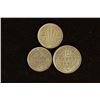 Image 1 : 3 PIECES OF FOREIGN SILVER 1941 NEWFOUNDLAND 5