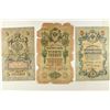 Image 1 : 3-PIECES OF RUSSIAN CURRENCY 2-1909-5 RUBLE & 1-10