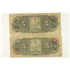 Image 2 : MEXICO 1961 & 1969 FIVE PESOS