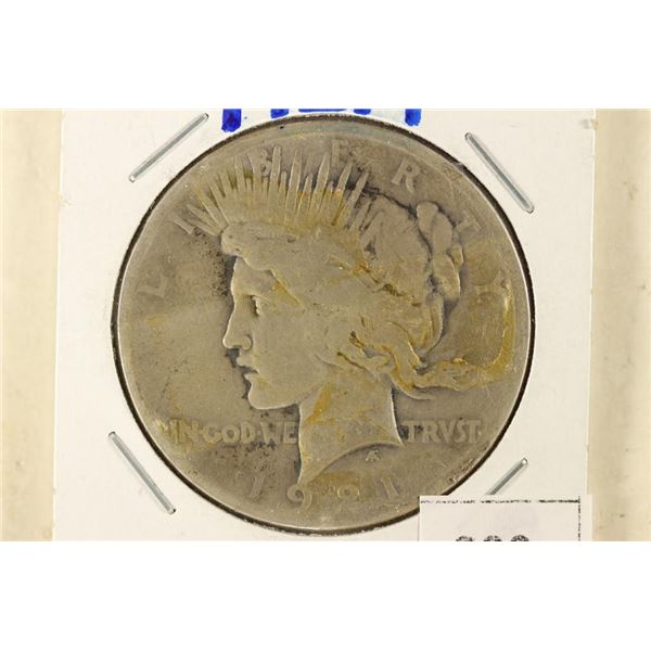 1921-P PEACE SILVER DOLLAR KEY DATE