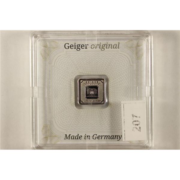 GEIGER ORINIAL PARTIAL COLORIZED 1 GRAM .999 FINE