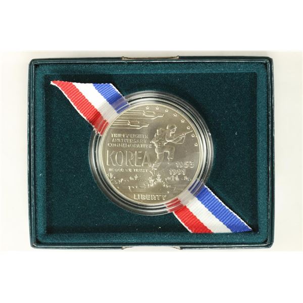 1991 KOREAN WAR MEMORIAL UNC SILVER DOLLAR