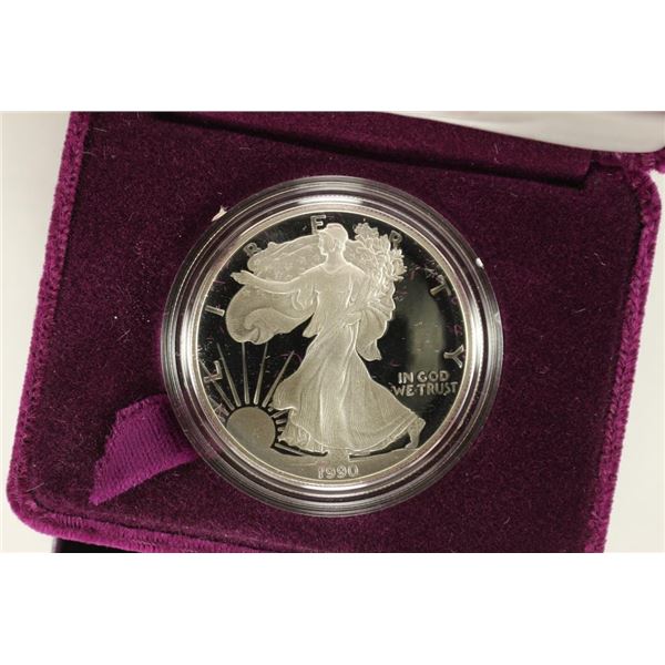 1990-S PROOF AMERICAN SILVER EAGLE