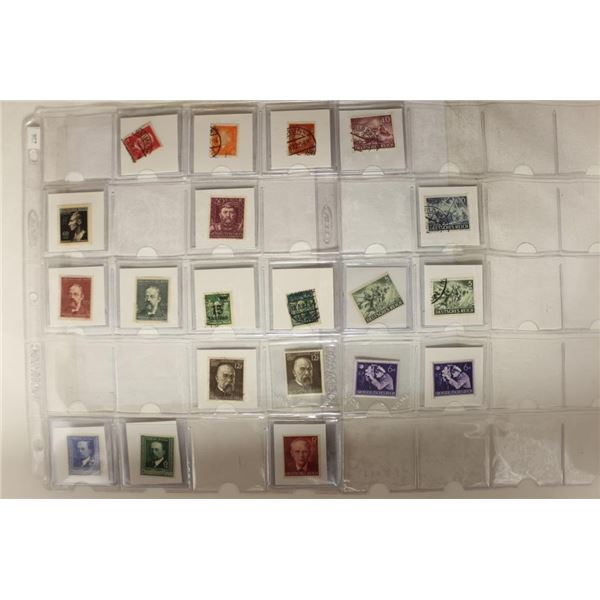 20 ASSORTED WWII ERA GERMAN POSTAGE STAMPS