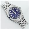 Image 3 : Rolex Mens Stainless Steel Blue String Diamond Lugs & Sapphire Datejust Wristwat