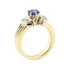 Image 4 : 1.27 ctw Blue Sapphire And Diamond Ring - 14KT Yellow And White Gold