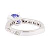 Image 3 : 1.00 ctw Sapphire and Diamond Ring - 18KT White Gold