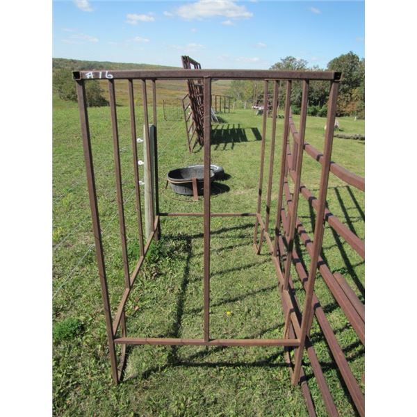 feed bunk 69 in by 39 in or could be used around the water trough so the cattle couldn't crowd it