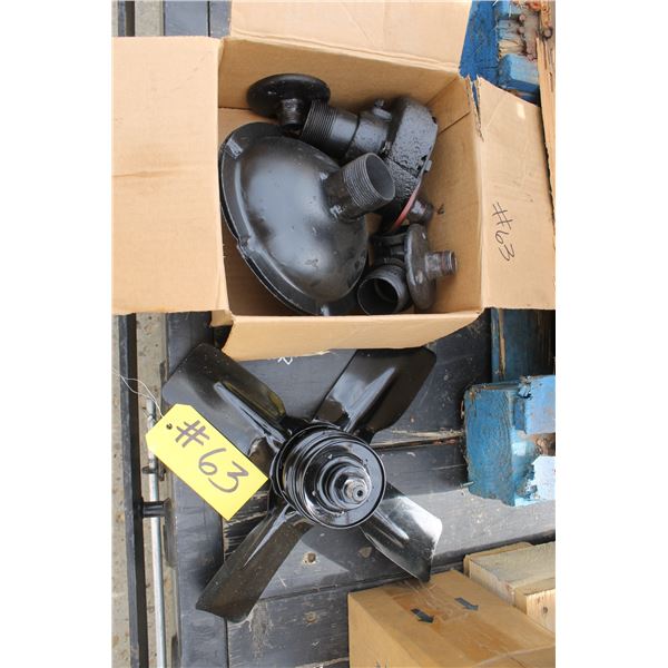 1 BOX WITH STATIONARY ENGINE MUFFLERS & FAN